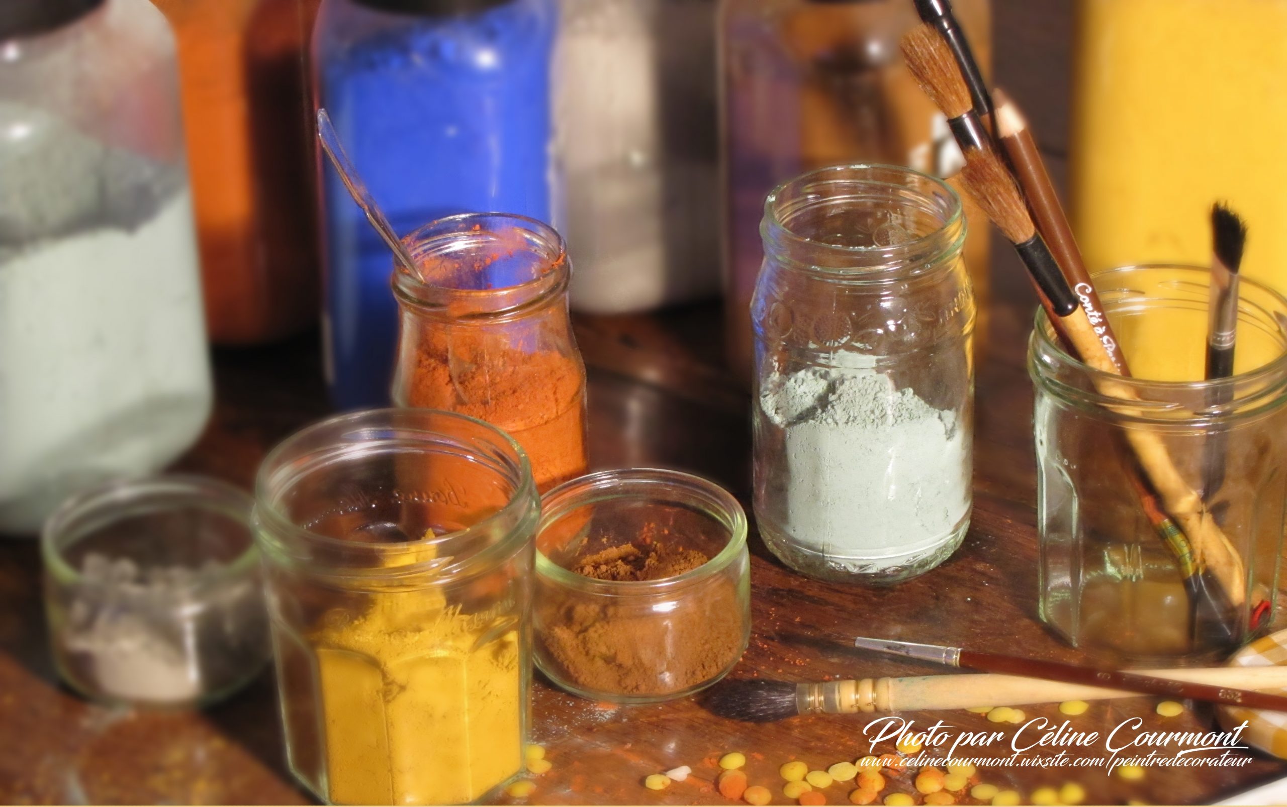 A l'atelier, peinture en préparation !